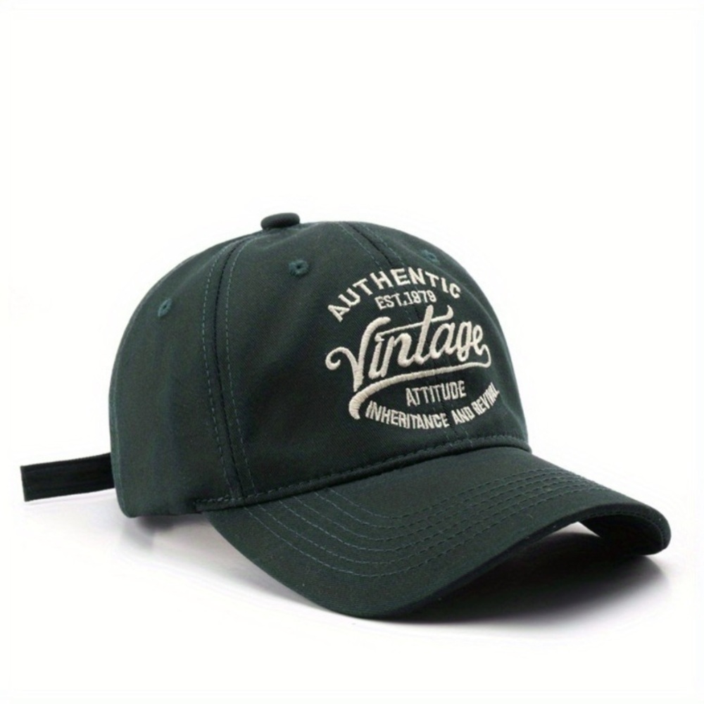 Dark Green Vintage Baseball Cap